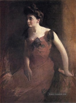  rote Kunst - Frau in einem roten Kleid John White Alexander